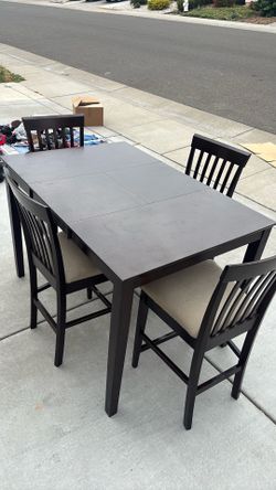 Dining table and chairs