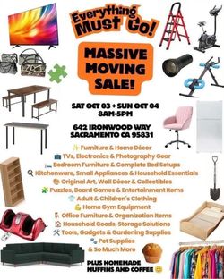 Massive Moving Sale - Everything Must Go!