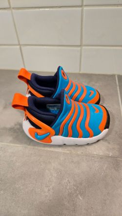 Nike Dynamo Go (TD) Sneakers Blue Orange White Toddler Size 4c!