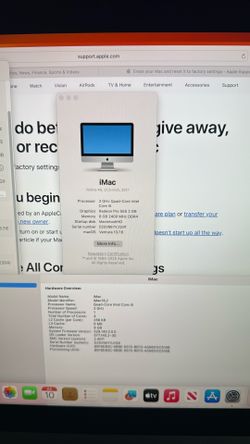 iMac 21.5” Retina 4k, 2017