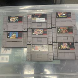 SNES Video Games ( Lot Of 8)