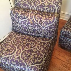 Chair Purple and metallic custom 