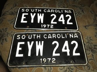 Pair of license plates