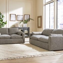 Gray sofa loveseat