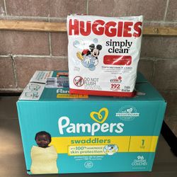 Pampers Diapers  And Huggies Baby Wipes