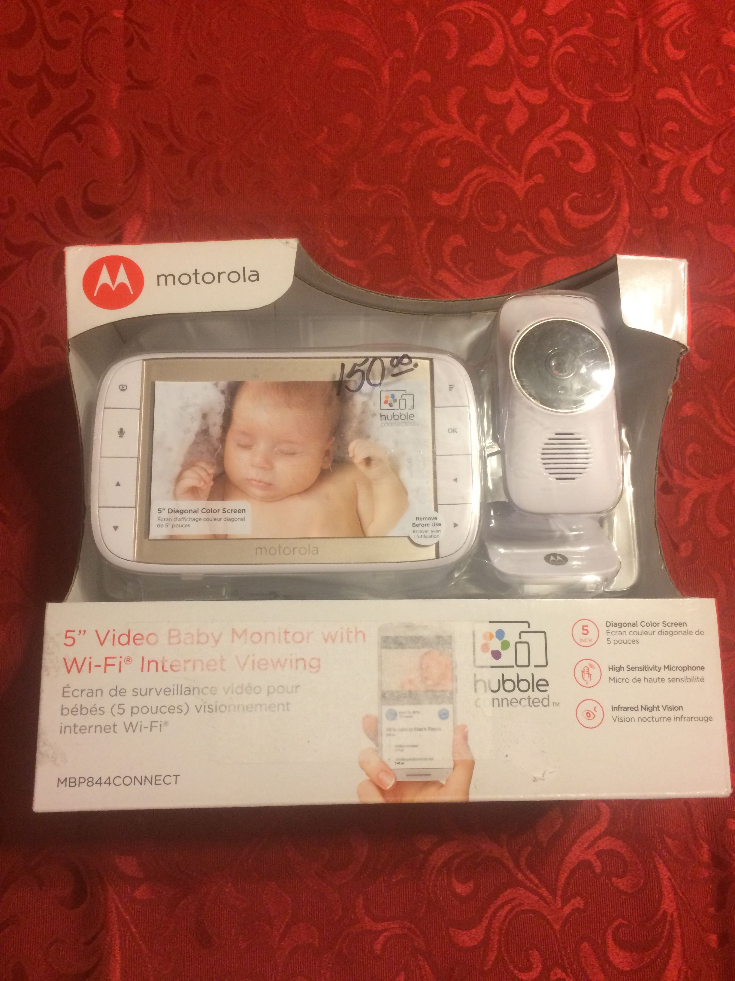 Motorola 5" Video Baby Monitor WiFi Internet Viewing MBP844CONNECT NIB