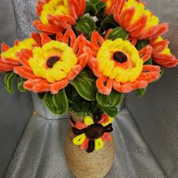 Bouquet of makeshift flowers