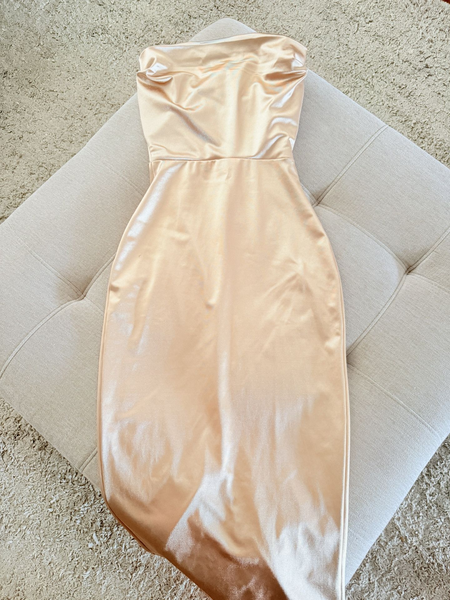 Satin Champagne Dress