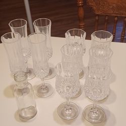 A Collection Of Antique Glass Vases. 