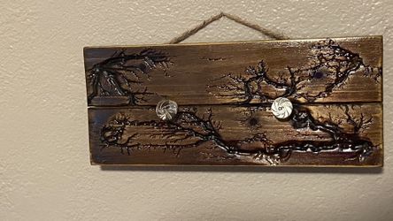 Fractal Burn/Lichtenberg Art Accessory Hanger
