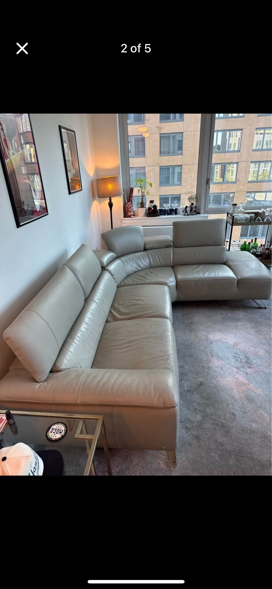 italian leather couch need gone ASAP pick up in downtown brooklyn OBO