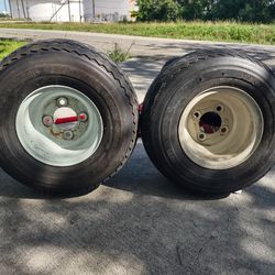 Golf Cart And Riding Mower Tires With Rims Bundle..