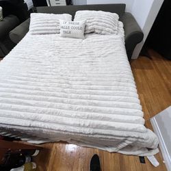 Four piece couch set with queen pullout bed