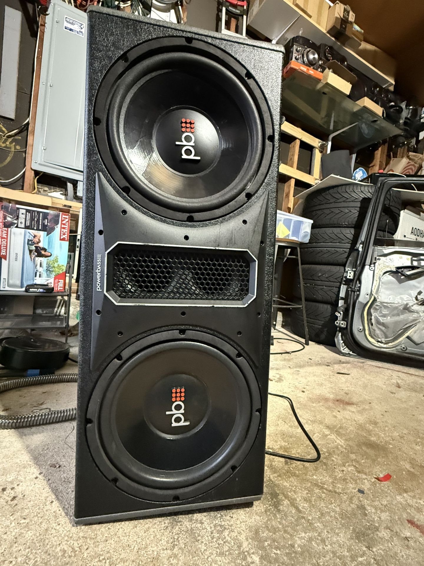 PowerBass  - Dual 12" Subwoofers in Vented Enclosure with ASA3-400.2 Amplifier