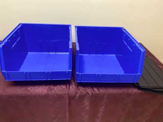 Uline Stackable Blue Bin $15 Each