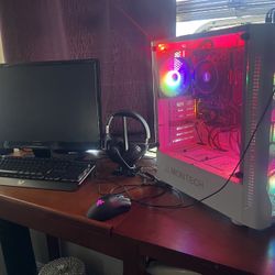 Monitor, Keyboard, Headset, Mouse, And PC bundle! :D 