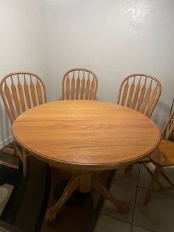 Wooden Dining Table with 4 chairs