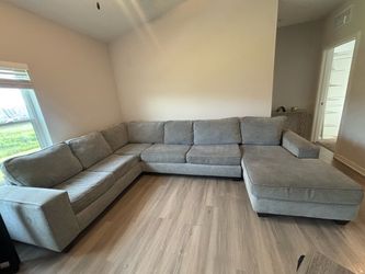 Grey sectional couch