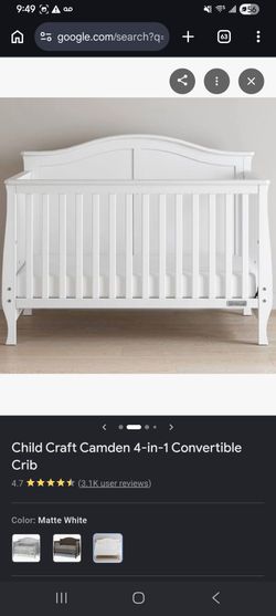 Convertible crib / toddler bed