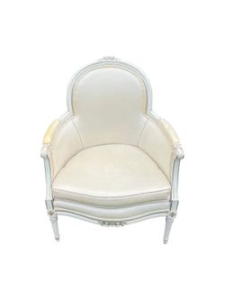 Vintage French Barrel Back Accent Chair