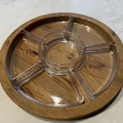 13” Wood Serving Tray from Smalands Slojd Design Stig Johnsson Varnamo Sweden