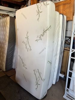 XL twin size  12 “ Bamboo memory foam gel mattress .