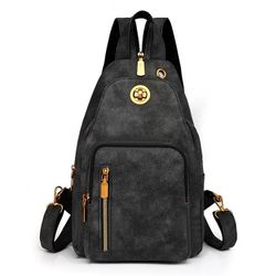 Leather Sling Backpack Crossbody Bag, Like New