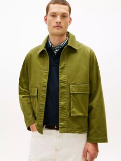 Tommy Hilfiger Lightweight Utility Jacket Ghost Fern Men Large NWT