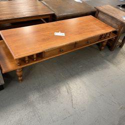 Vintage Wood Low Coffee Table (in Store) 