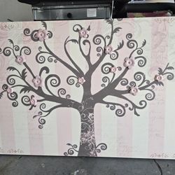 Canva Floral Tree With 3D Flowers 
