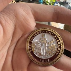 Rare Alabama Gold Red White Coin Piece