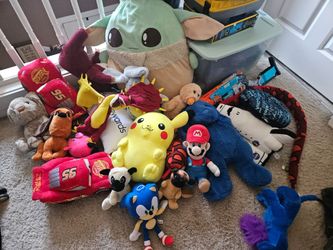 Lot of kids stuffies