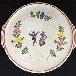 Vintage Alpine Peasant Wear Platter Plate