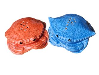 Vintage MCM Mid Century Crab Boil Ceramic Crab 🦀  Salt Pepper Shakers