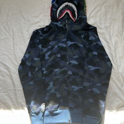 Bape Hoodie Navy Blue Medium 