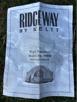 Ridgeway by kelty high county 3 person tent