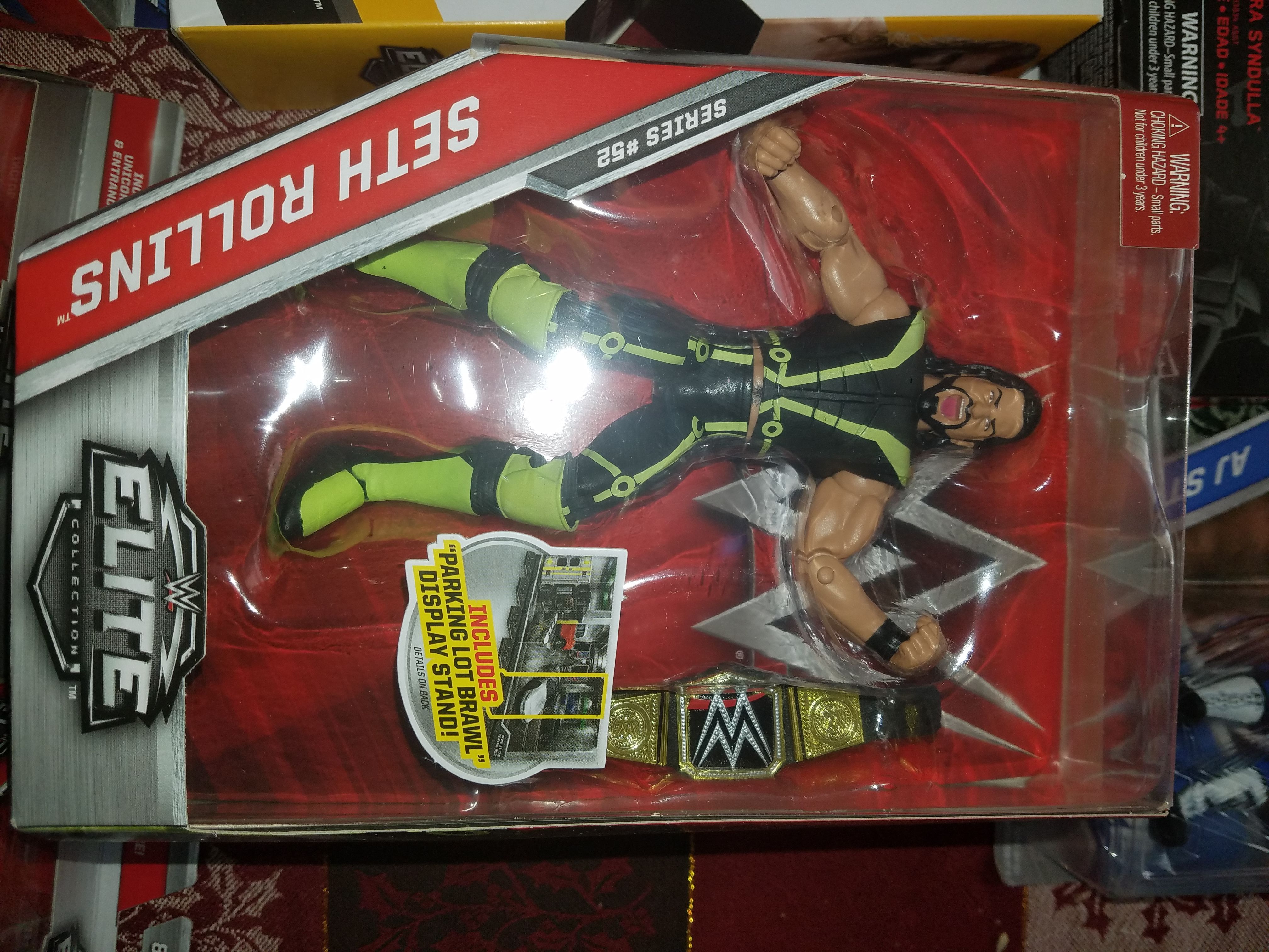 $20 WWE ELITE SETH ROLLINS #52 WITH WWE TITLE CENA NEW DAY SASHA