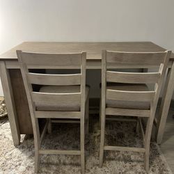 High Top Dining Table Set (Includes 4 Chairs) 