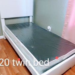 $220 Twin Bed Frame With Boxspring Brand New Free Delivery 