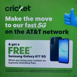 Free Samsung Galaxy A17 when you Switch to Cricket