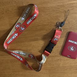 Authentic San Francisco 49ers Lanyard Badge Holder  - New