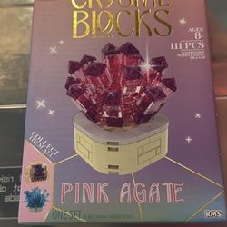 Block Tech Crystal Blocks Pink Agate Building Toys 111 Piece Set