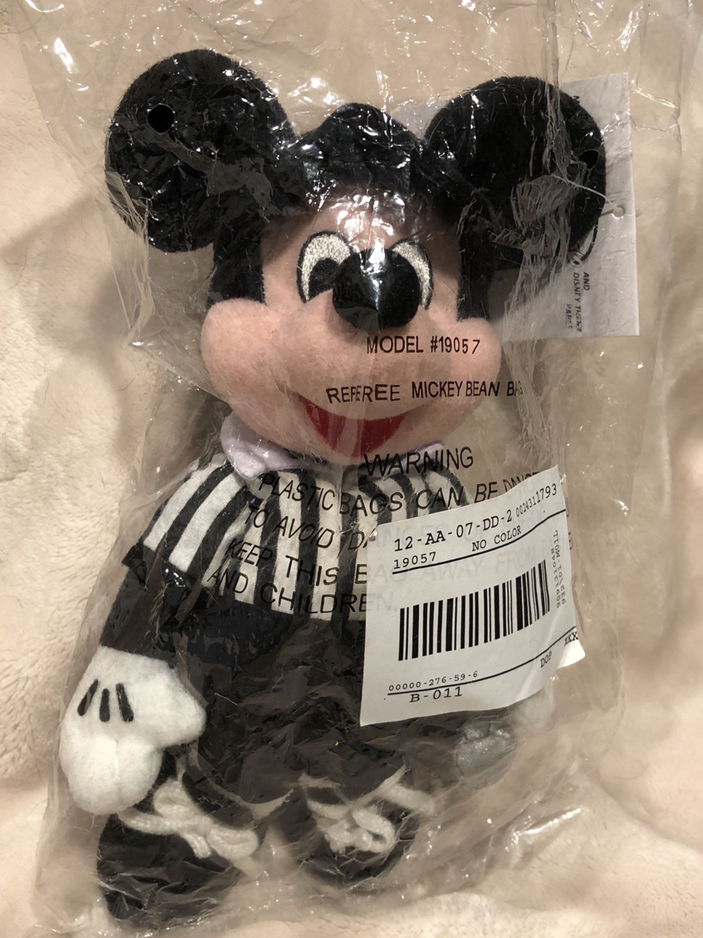 Vintage Disney Referee Mickey Bean Bag