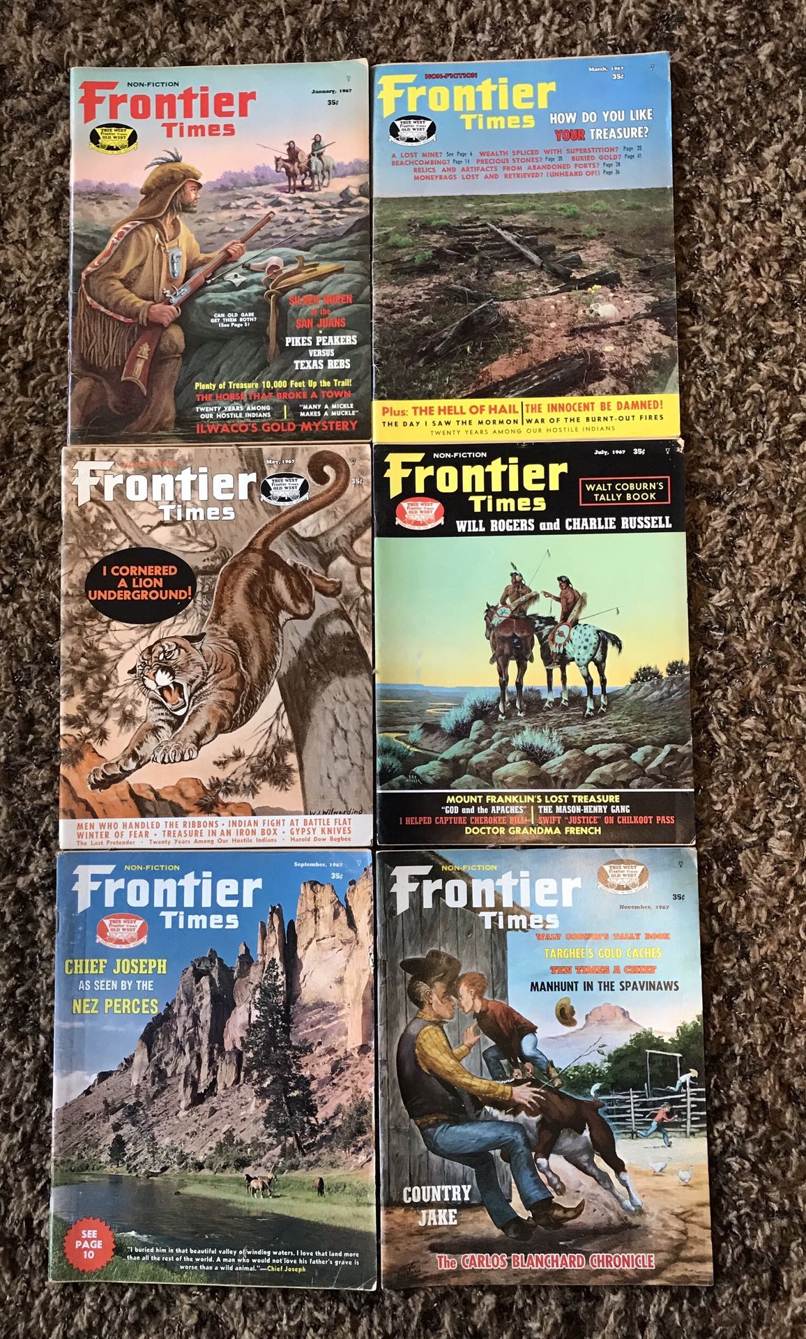 1967 Frontier Times Magazine ~ Genealogy Resource ~ Historian Resource ~ Maps