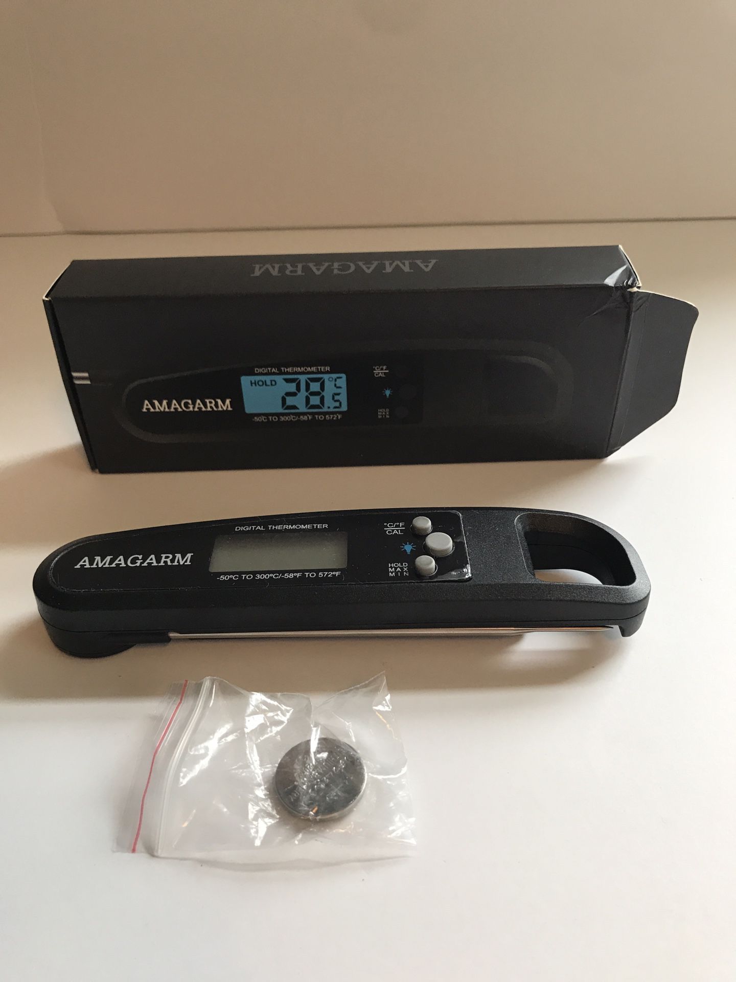 Upgraded 2019 AMAGARM Digital Meat Thermometer BBQ Grill & Cooking- Fast Read