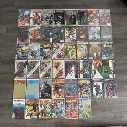 46 Marvel Comics with Comic Box