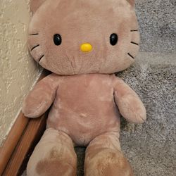 Hello Kitty Sanrio 18" Build a Bear Plush Tan No Bow