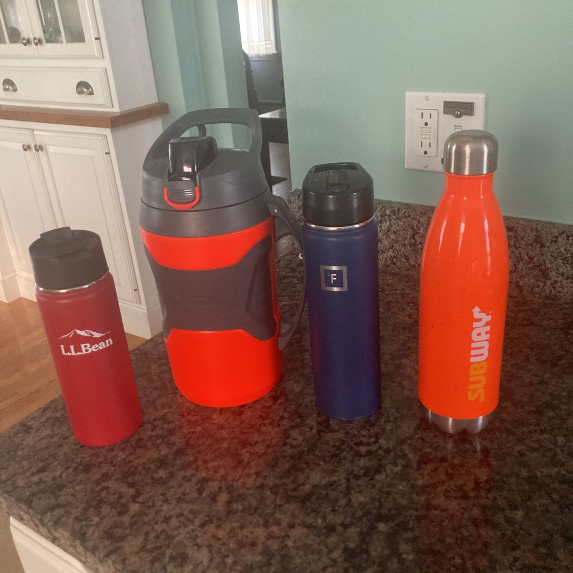 Water Bottles. Like New. All 4 For 25.00 Dollars