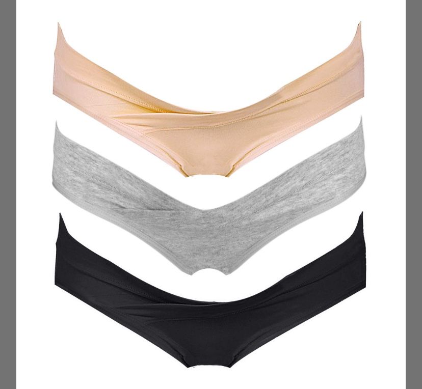 Intimate Portal Maternity Panties Cotton Postpartum Underwear Women Pregnancy Bikini Briefs Under The Bump 3 Pack Basics M