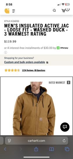 carhartt loose fit jacket size M